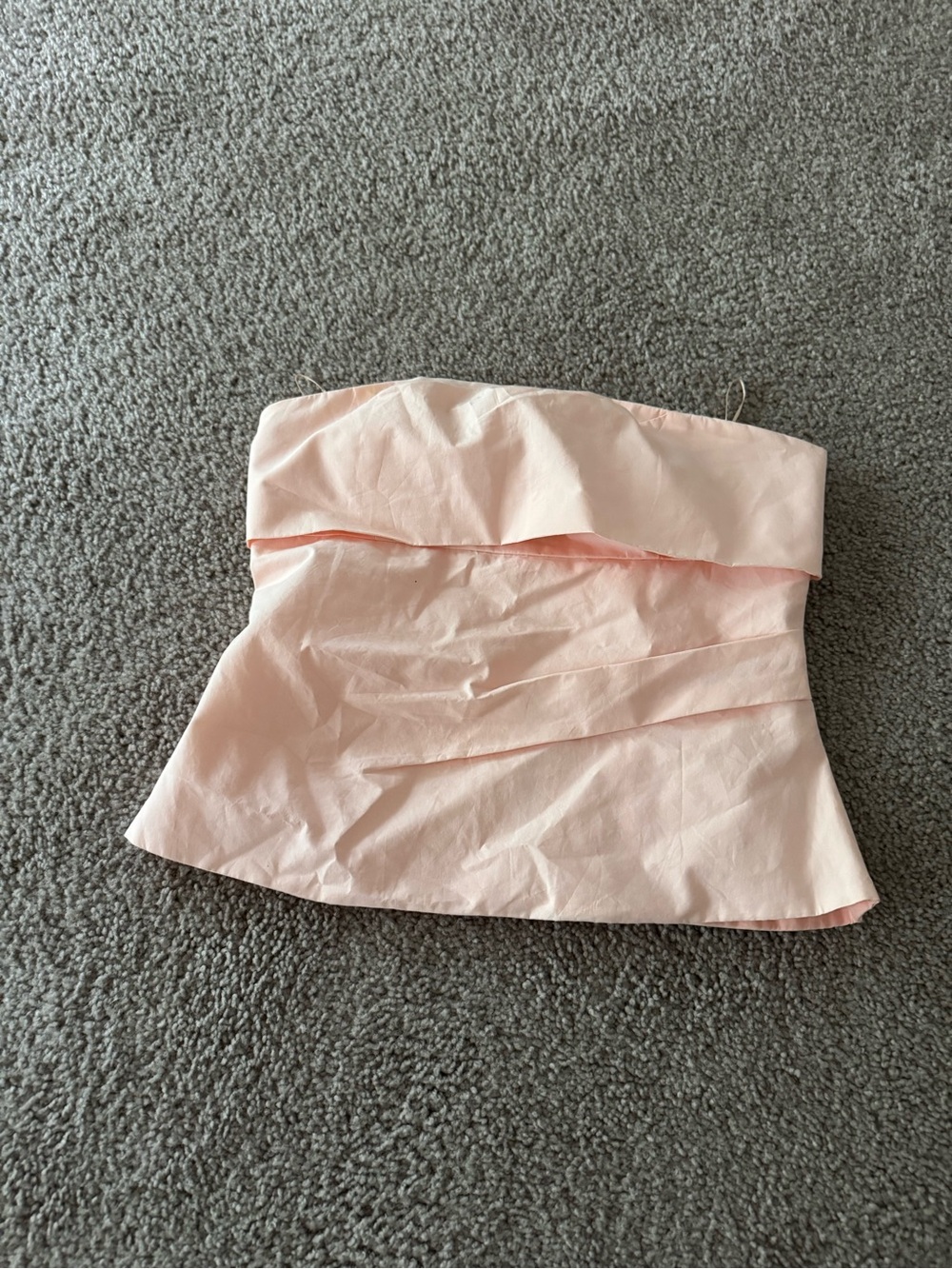 Zara Blush Pink Strapless Bustier Top
